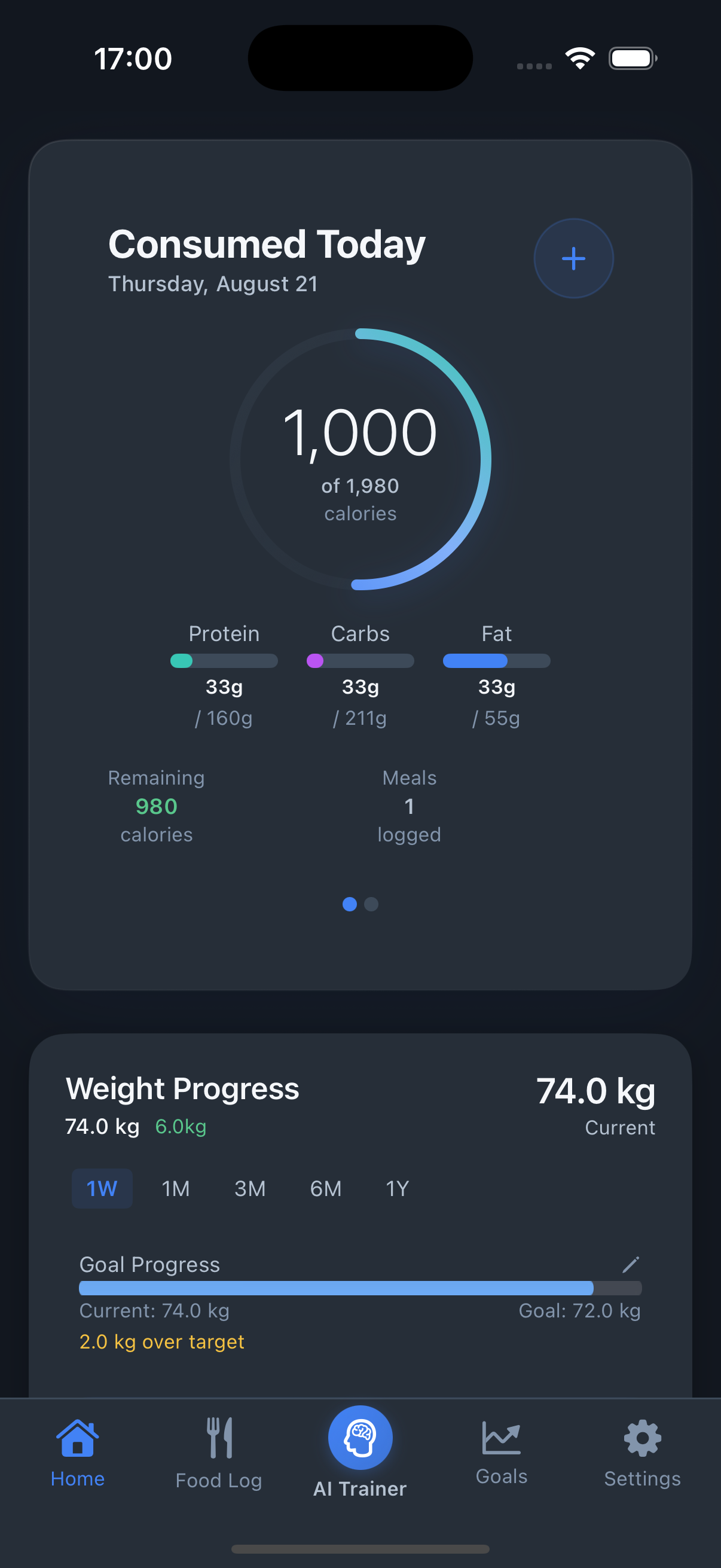 FinalTrainer App Screenshot